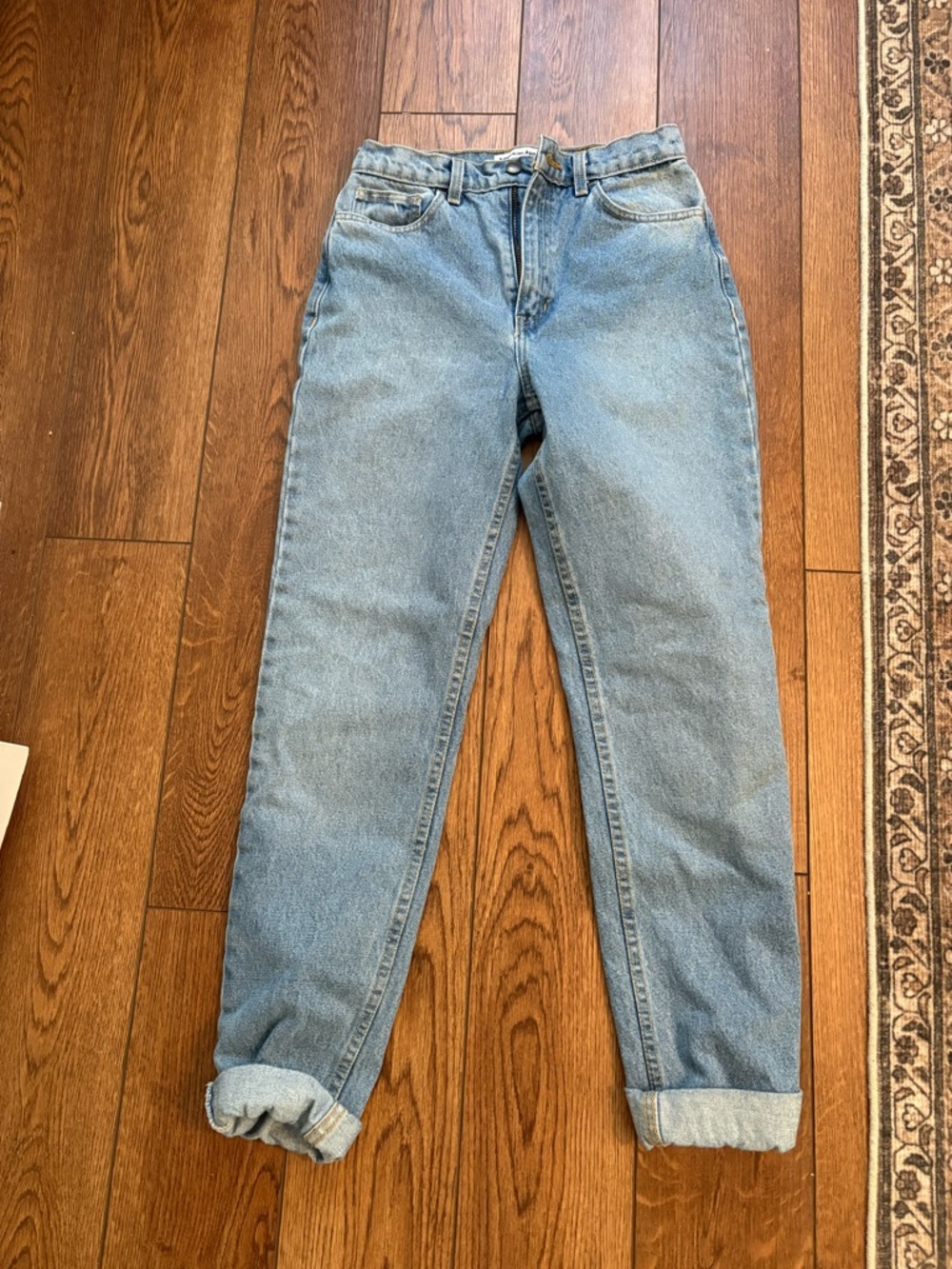 American Apparel Light Blue high waist Boyfriend Jeans